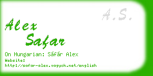 alex safar business card