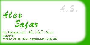 alex safar business card